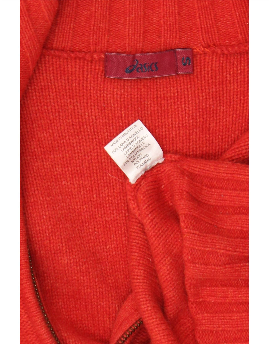 Γυναικεία ζακέτα Asics UK 10 Small Red Colourblock Lambswool