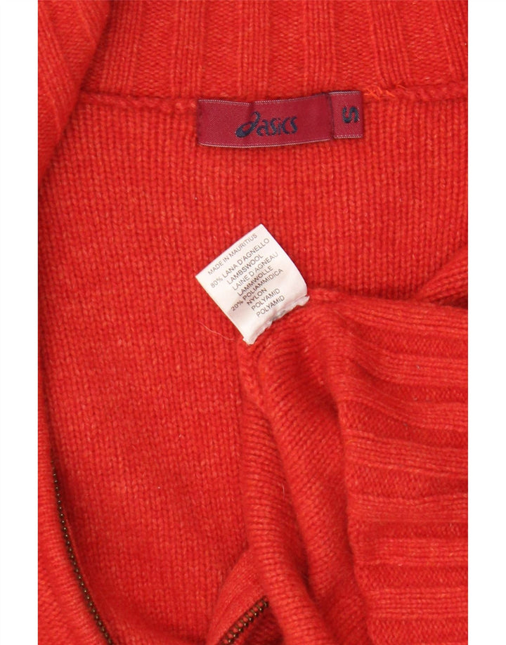 Γυναικεία ζακέτα Asics UK 10 Small Red Colourblock Lambswool