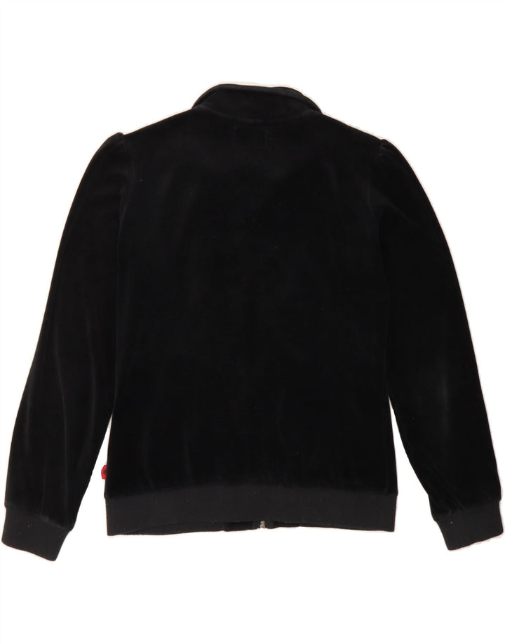 KAPPA Womens Tracksuit Top Jacket UK 14 Medium Black Cotton Vintage Kappa and Second-Hand Kappa from Messina Hembry 