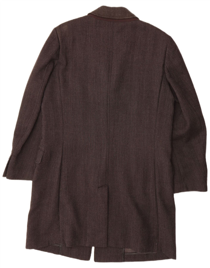 GEOX Ανδρικό Πανωφόρι UK 46 3XL Γκρι Μαλλί ψαροκόκαλο