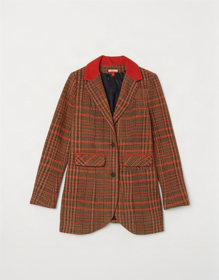 Joe Browns Γυναικείο παλτό UK 10 Small Brown καρό πολυεστέρα