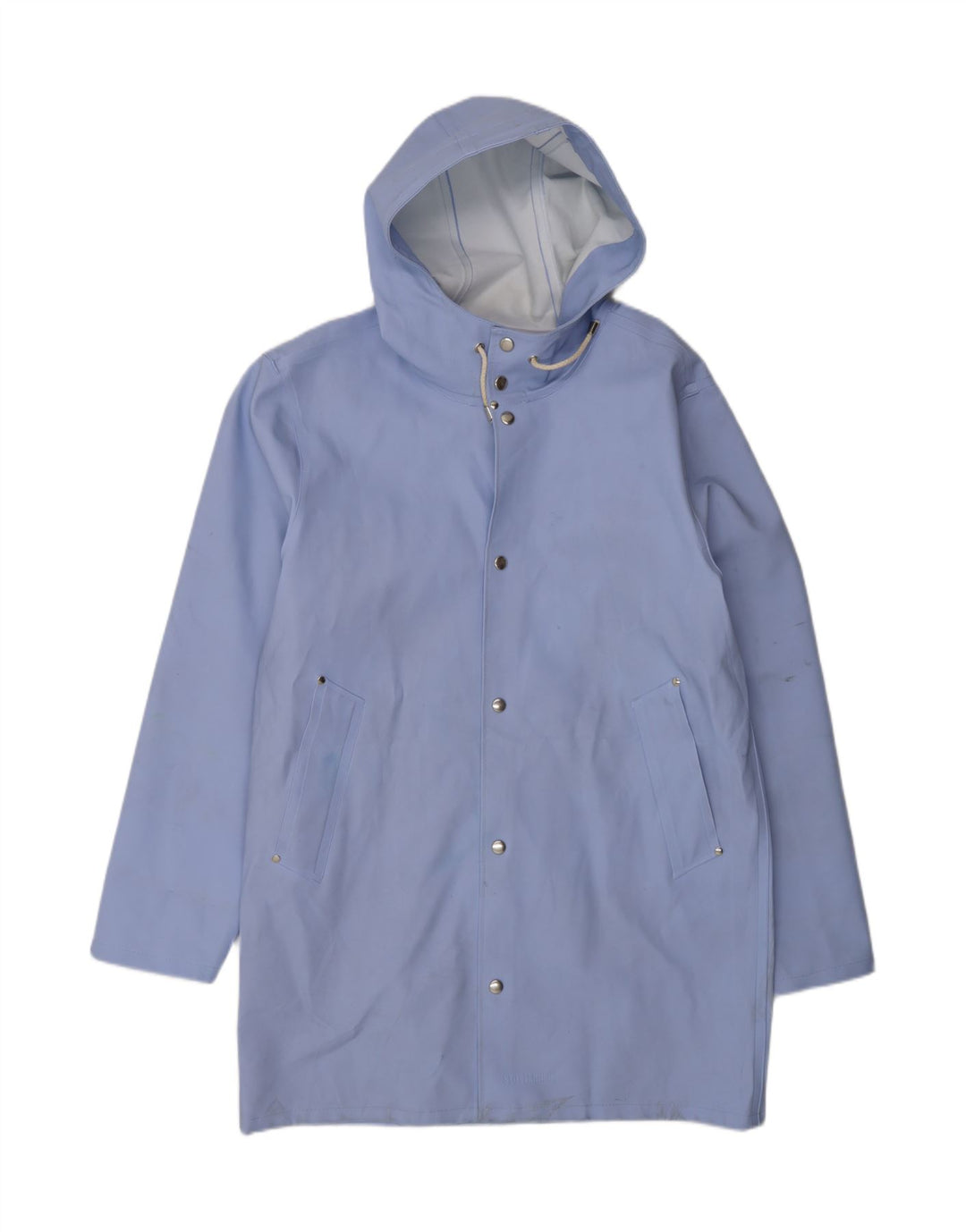 Ανδρικό αδιάβροχο Stutterheim με κουκούλα UK 40 μεγάλο μπλε βαμβακερό