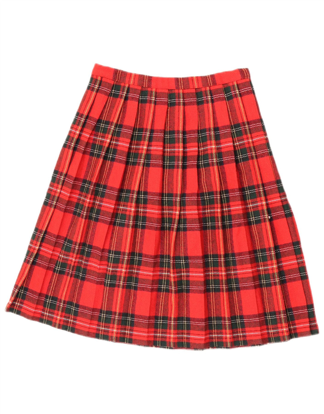 Vintage γυναικεία φούστα με μαχαίρι πλισέ W26 Small Red Check