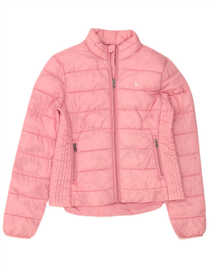 Jack Wills Γυναικείο μπουφάν με επένδυση UK 10 Small Pink Polyamide