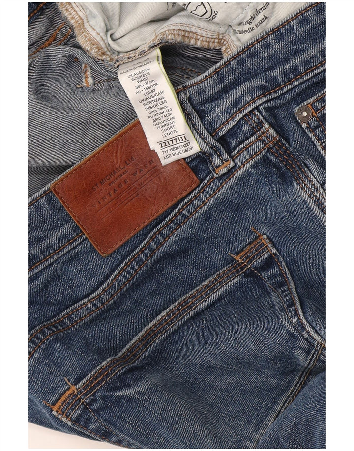 Ανδρικό τζιν ίσιο Marks & Spencer W38 L29 Μπλε βαμβακερό