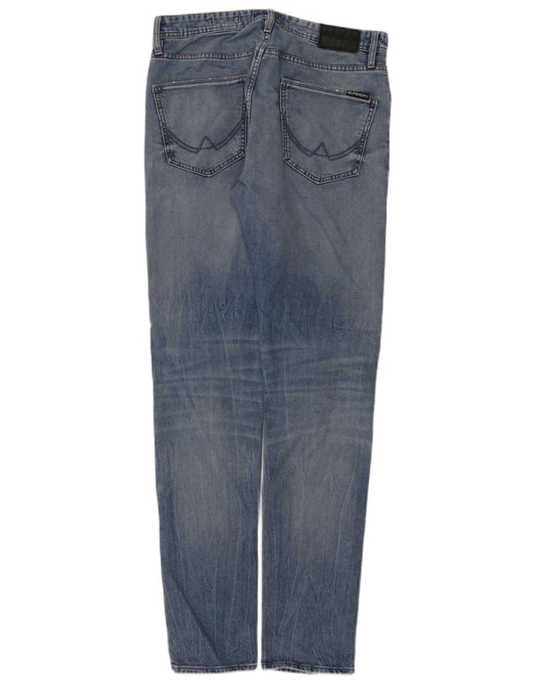 Ανδρικό Slim Tapered Jeans Superdry W32 L34 Μπλε βαμβακερό