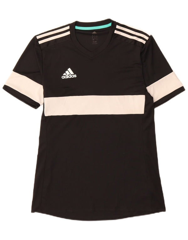 Adidas Ανδρικό T-Shirt Climalite Top Small Black Colourblock Πολυεστέρας