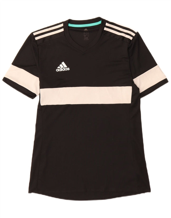 Adidas Ανδρικό T-Shirt Climalite Top Small Black Colourblock Πολυεστέρας