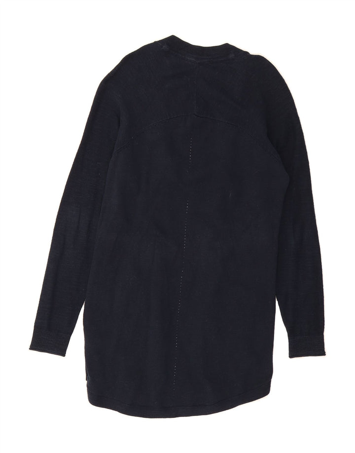 WHITE STUFF Womens Longline Open Cardigan Sweater UK 12 Medium  Navy Blue Vintage White Stuff and Second-Hand White Stuff from Messina Hembry 