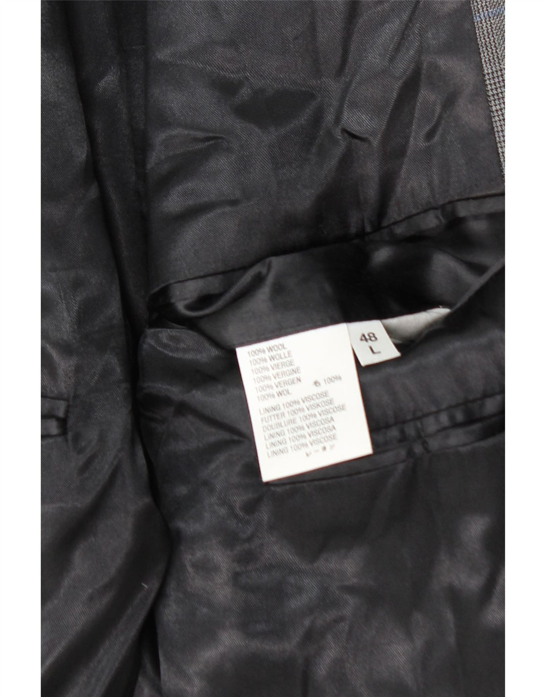 AQUASCUTUM Ανδρικό τζάκετ σακάκι με 3 κουμπιά UK 48 4XL Γκρι μαλλί