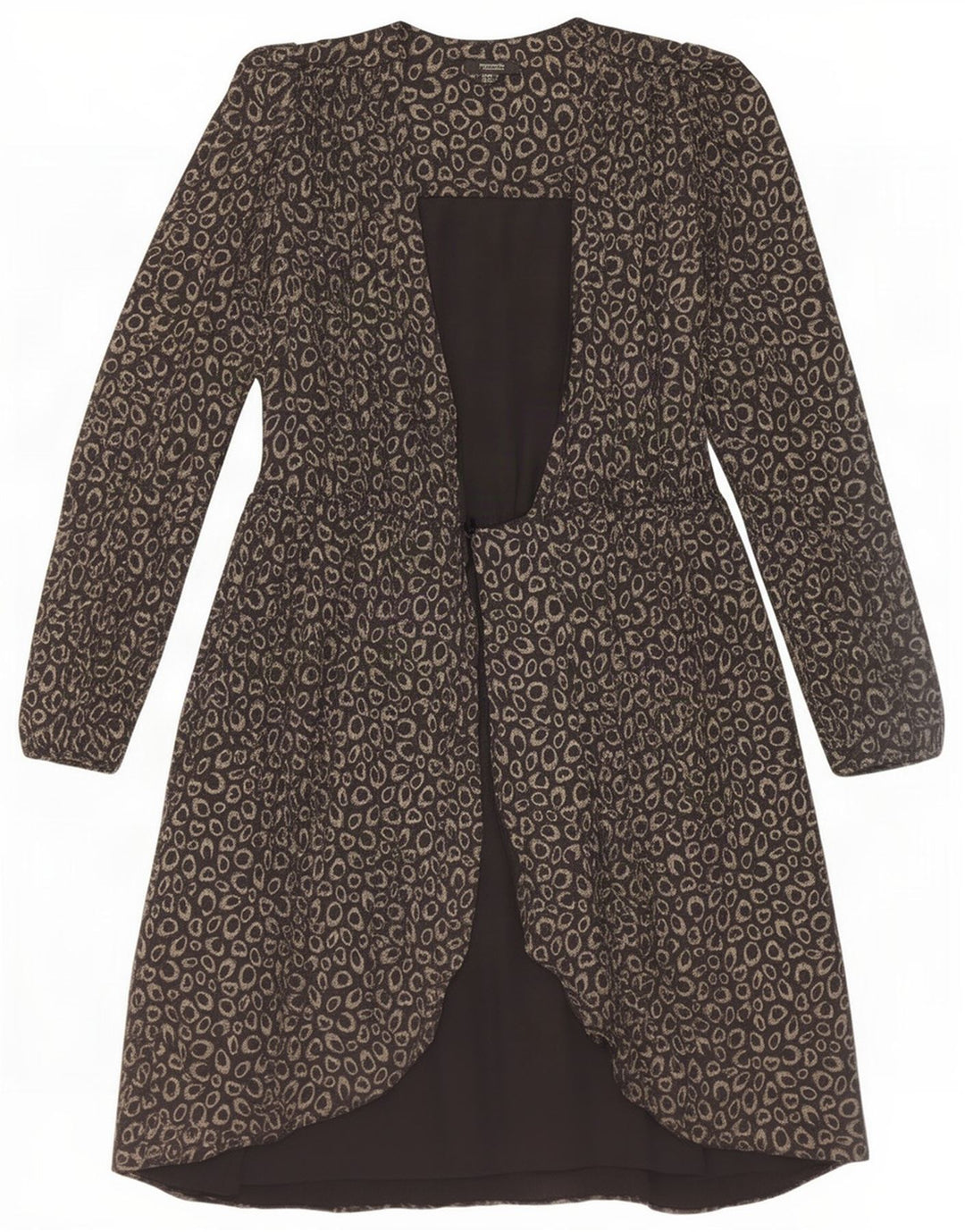 Massimo Dutti Γυναικείο σακάκι με 1 κουμπί EU 34 2XS Μαύρο Animal Print