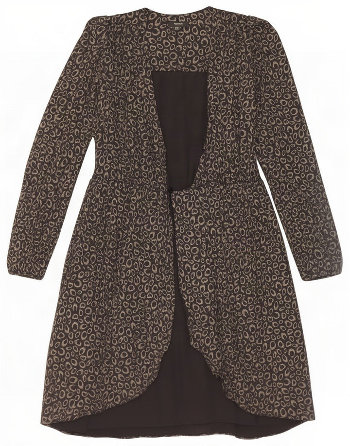Massimo Dutti Γυναικείο σακάκι με 1 κουμπί EU 34 2XS Μαύρο Animal Print