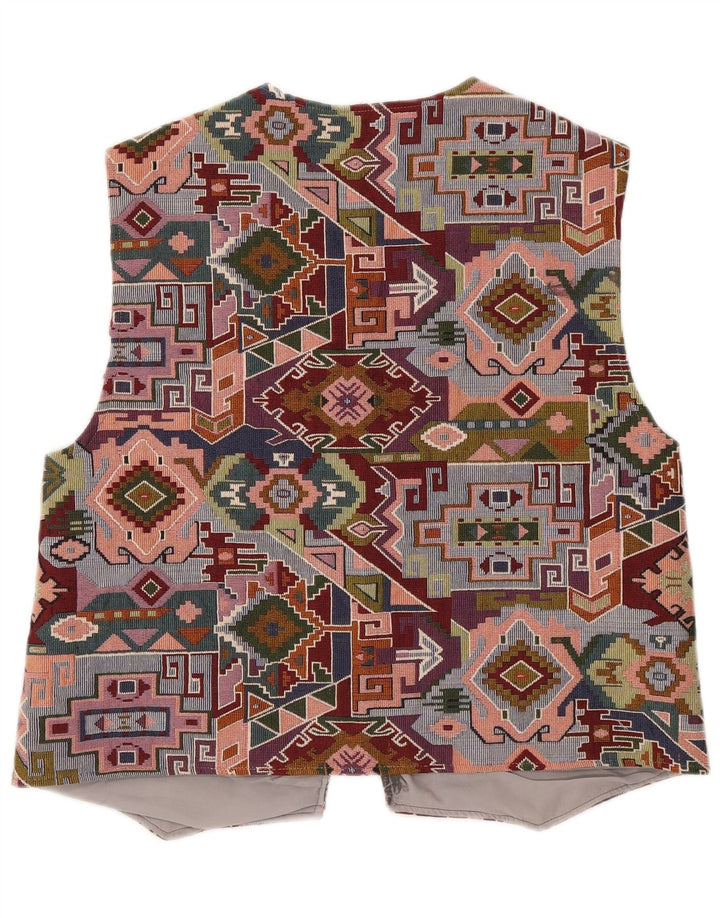 Vintage Ανδρικό αναστρέψιμο γιλέκο UK 38 Medium Πολύχρωμο Γεωμετρικό