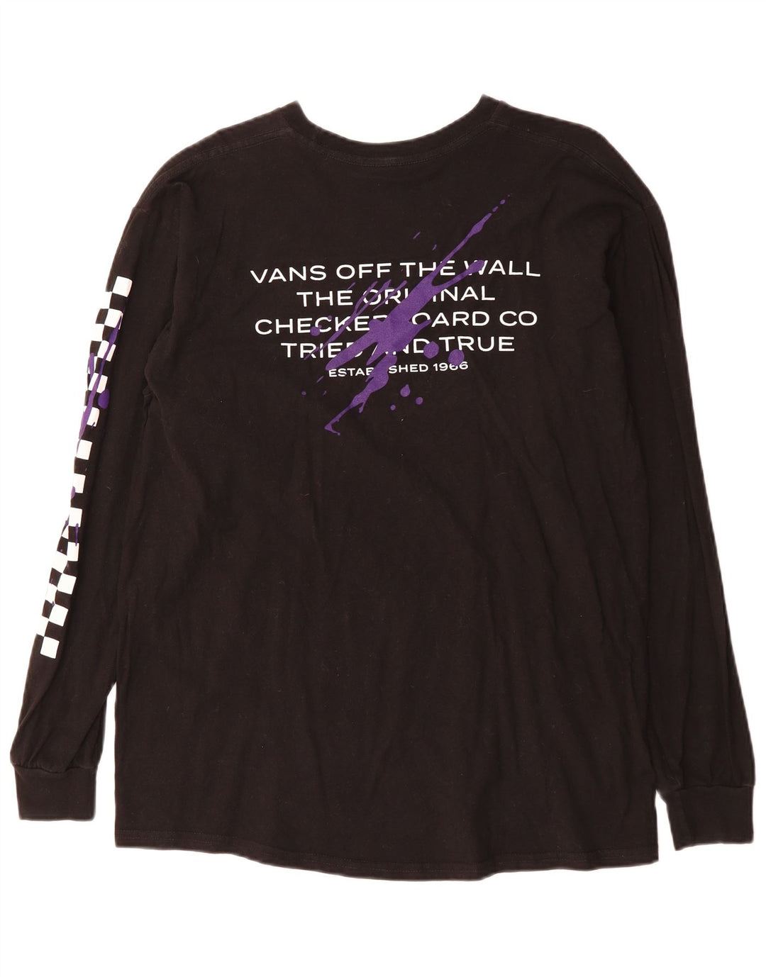 Ανδρικά Vans Off The Wall Classic Fit Graphic Top Μακρυμάνικο Μεγάλο Μαύρο