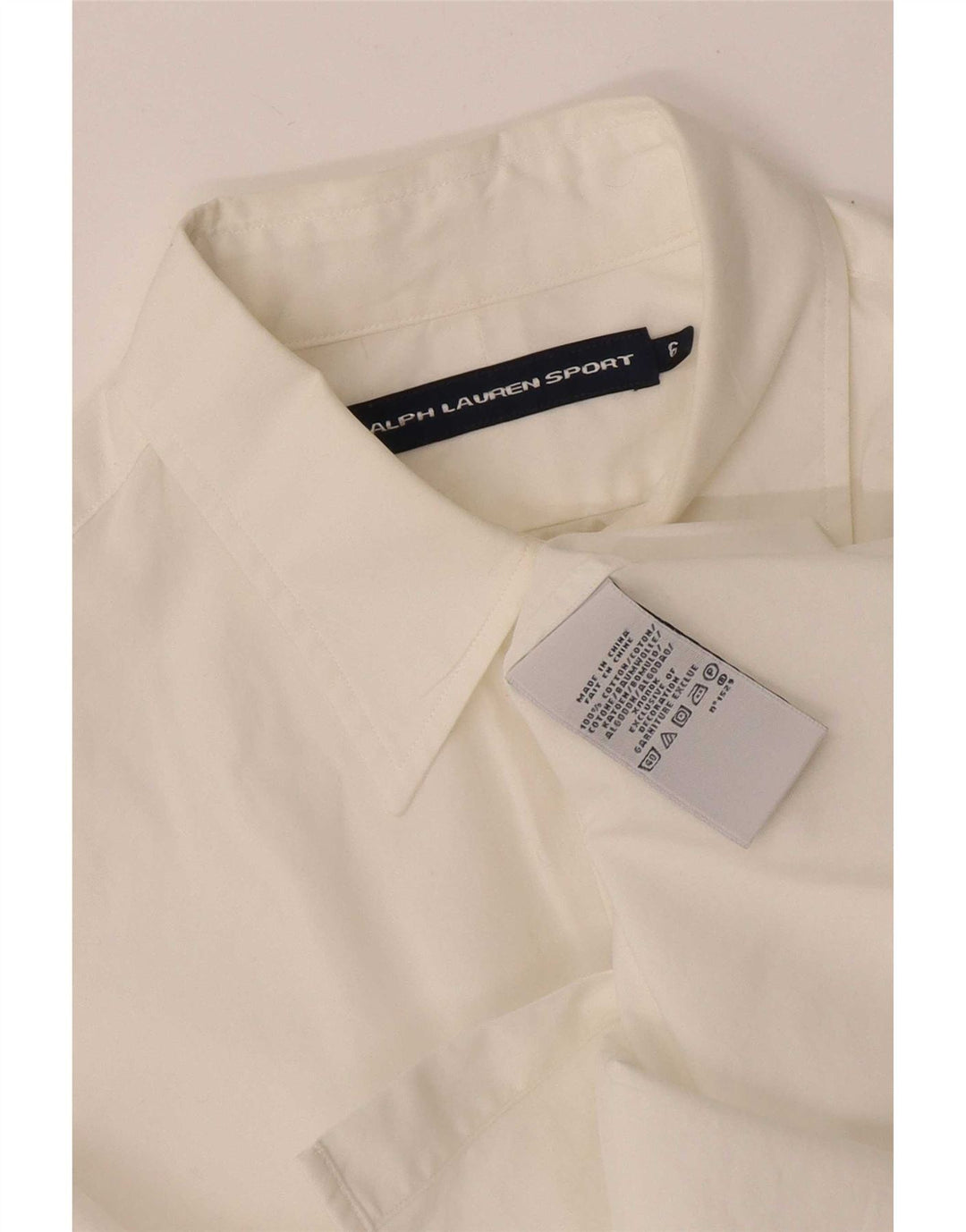 Γυναικείο πουκάμισο Ralph Lauren US 6 Μεσαίο λευκό βαμβακερό