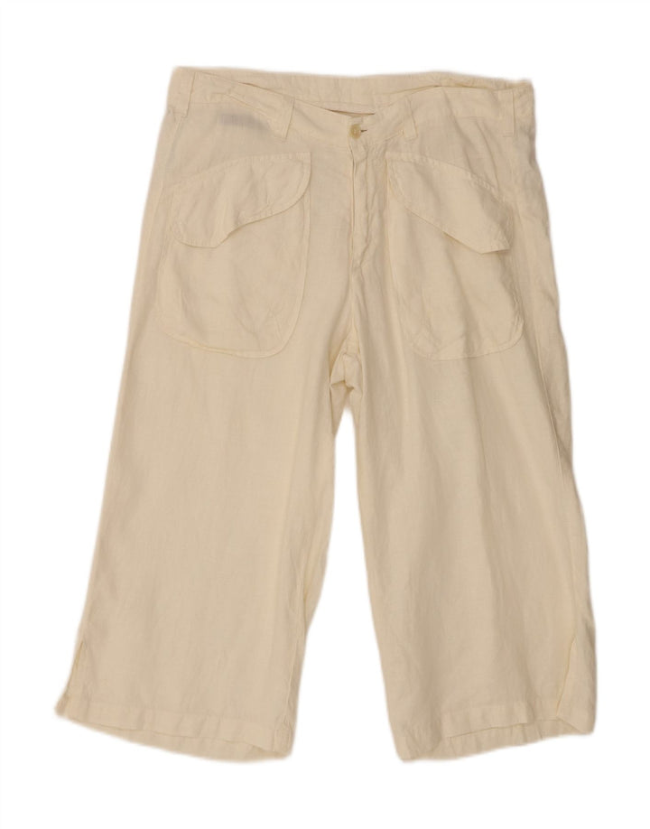 Guess By Marciano Γυναικείο Παντελόνι Capri W32 L20 Off White Λευκό