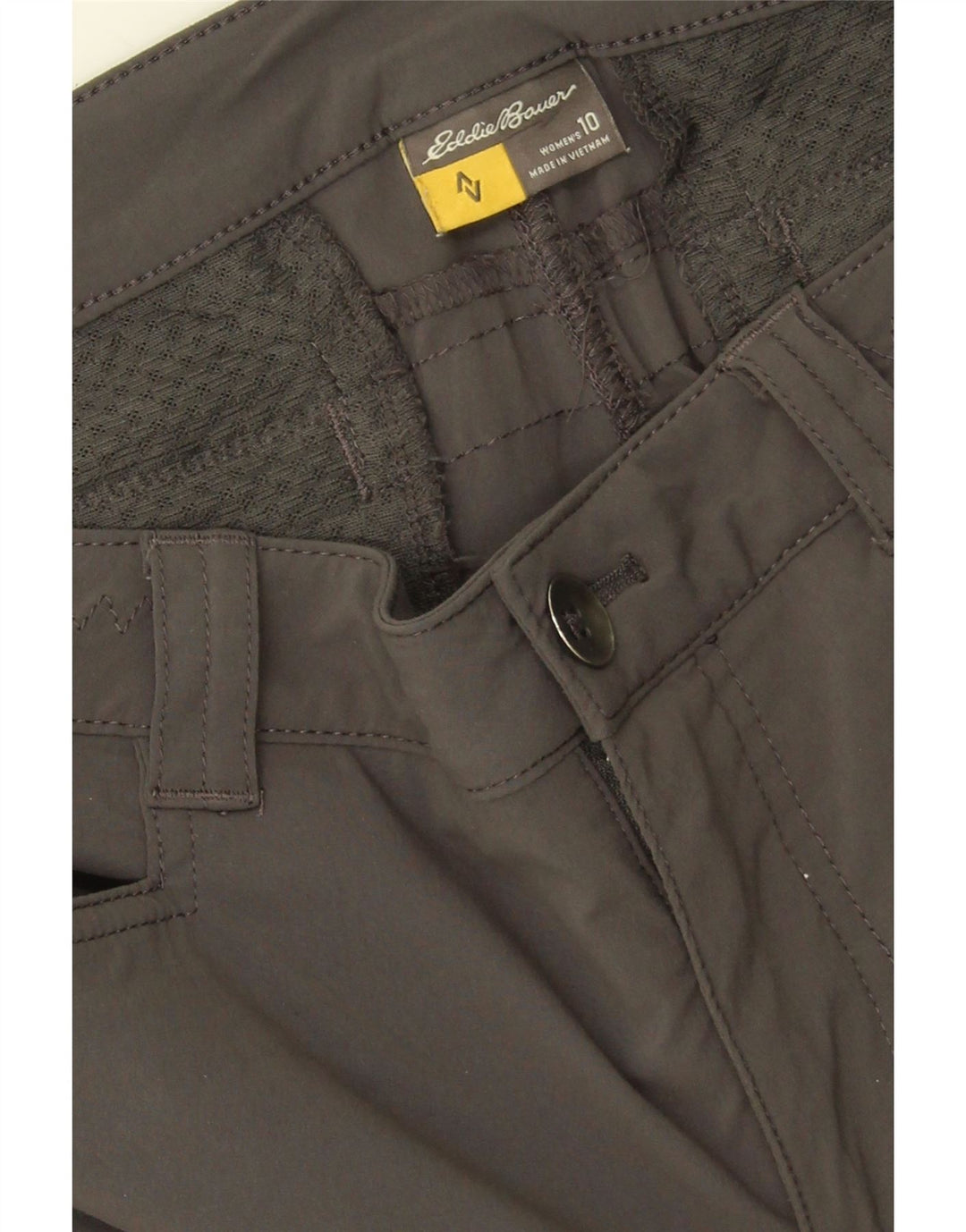 EDDIE BAUER Womens Casual Shorts US 10 Large W34  Grey Nylon Vintage Eddie Bauer and Second-Hand Eddie Bauer from Messina Hembry 
