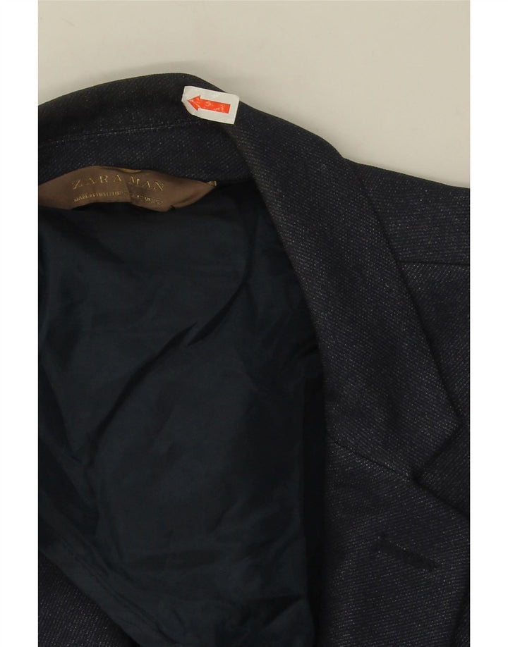 Zara Ανδρικό σακάκι μπλέιζερ με 2 κουμπιά EU 52 Large Navy Blue Polyester