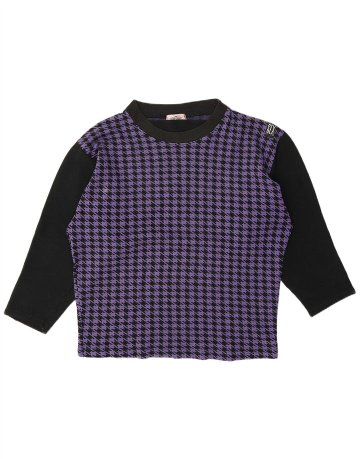 Γυναικείο τοπ Gymnasium μακρυμάνικο UK 14 Medium Purple Houndstooth