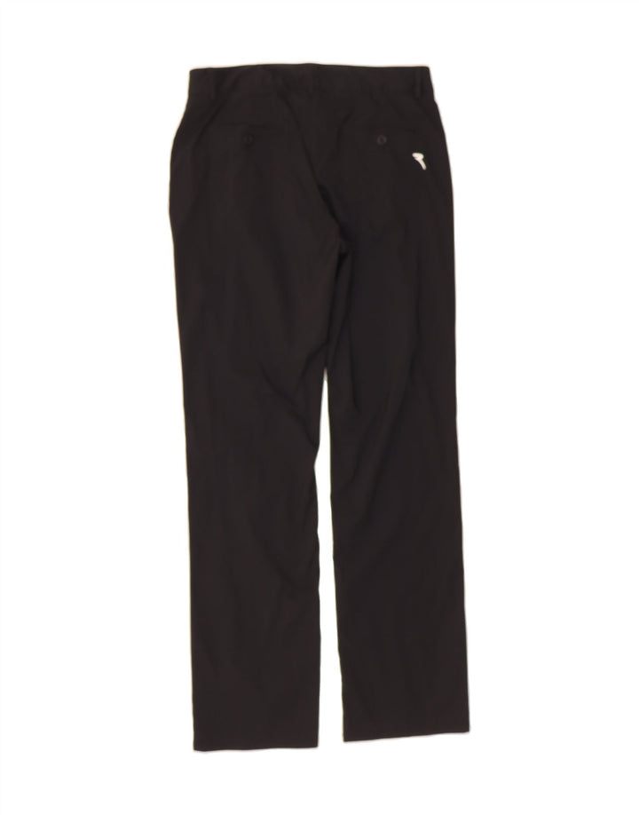 CHERVO Womens Straight Casual Trousers IT 44 Medium W30 L30 Black Vintage Chervo and Second-Hand Chervo from Messina Hembry 