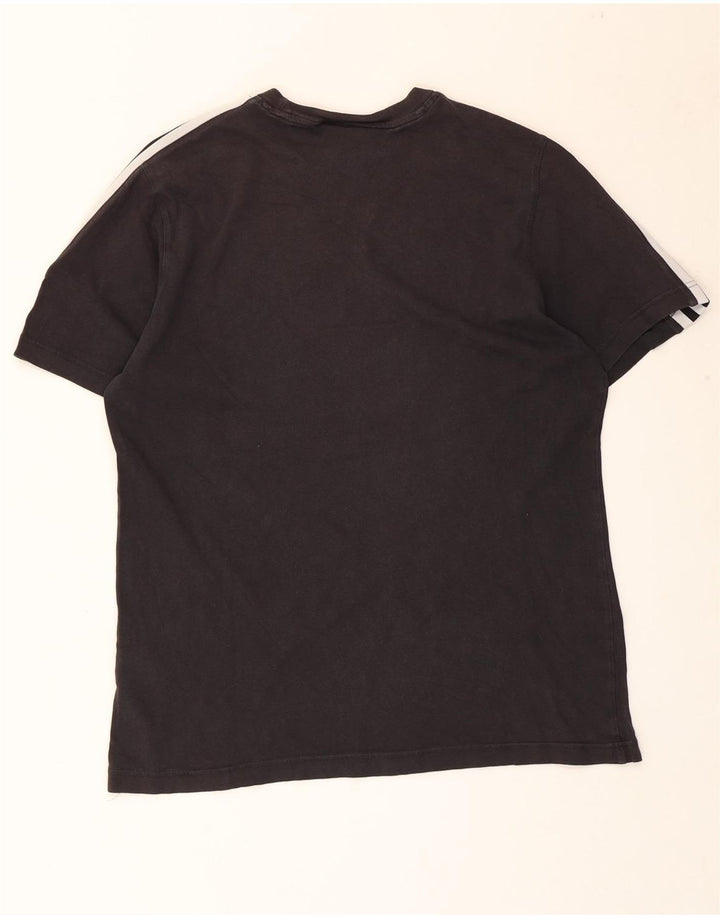 Ανδρικό T-Shirt Adidas Τοπ μεσαίο μαύρο βαμβακερό