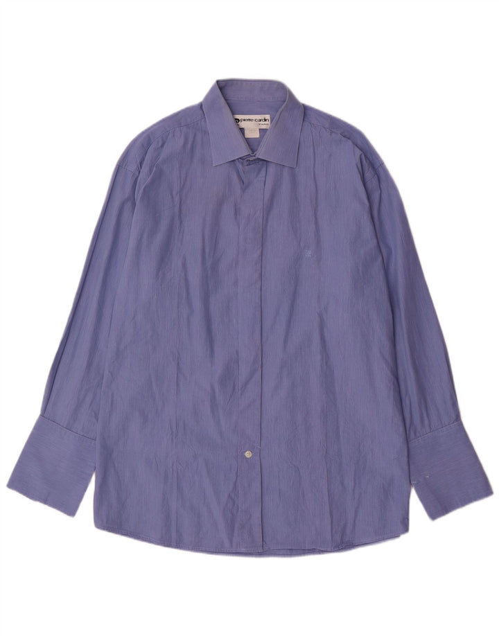 PIERRE CARDIN Ανδρικό επίσημο πουκάμισο νούμερο 17 XL Μπλε ρίγες