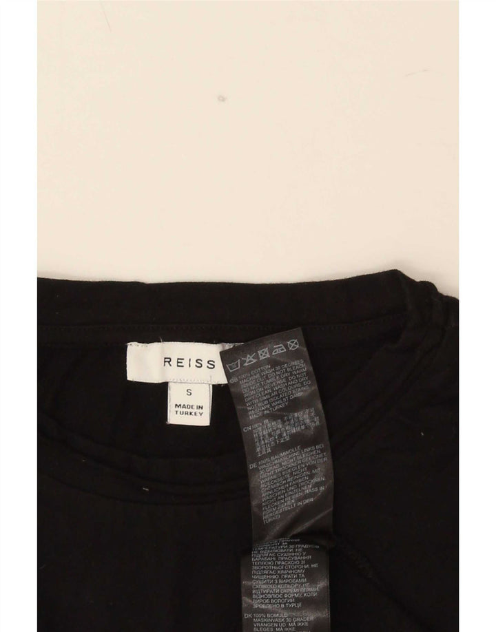 Ανδρικό T-Shirt Reiss Top Μικρό μαύρο βαμβακερό