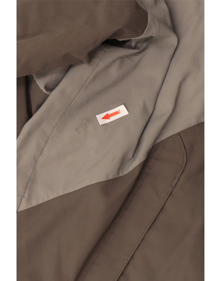 Adidas Ανδρικό μπουφάν βροχής UK 40 Large Grey Colourblock Nylon