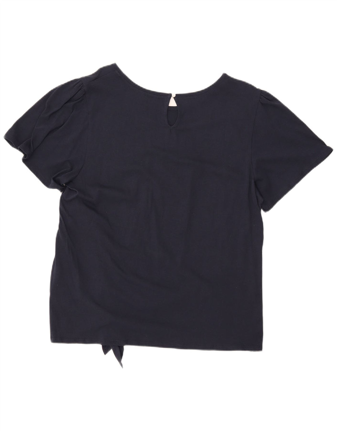 NAUTICA Γυναικεία μπλούζα γραβάτα μπλούζα τοπ UK 18 XL Navy Blue Cotton