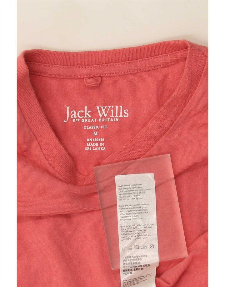 Ανδρικό μπλουζάκι Jack Wills Classic Fit Top Μεσαίο Ροζ Βαμβακερό