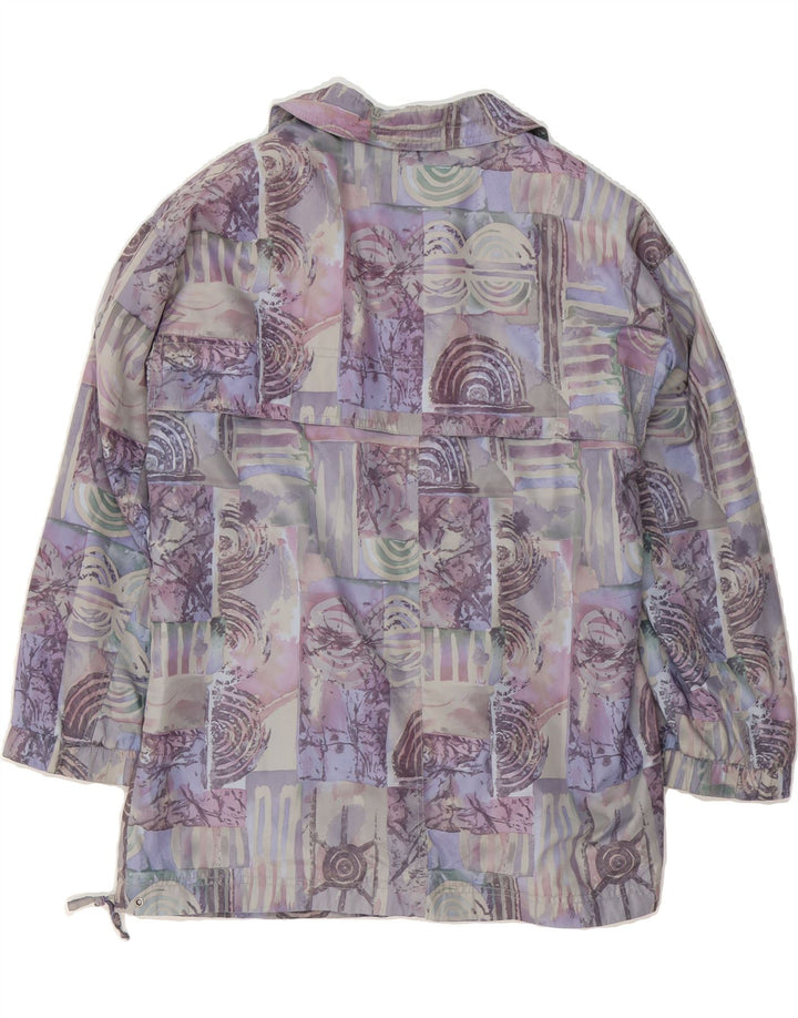 SCHERER Womens Abstract Pattern Windbreaker Coat UK 16 Large Multicoloured Vintage Scherer and Second-Hand Scherer from Messina Hembry 