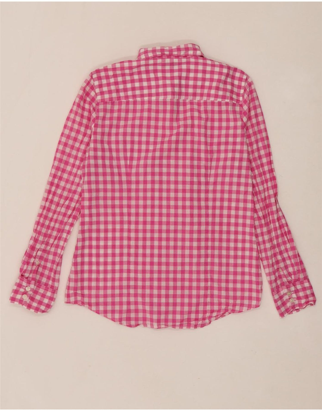 J. CREW Womens Shirt UK 10 Small Pink Gingham Vintage J. Crew and Second-Hand J. Crew from Messina Hembry 