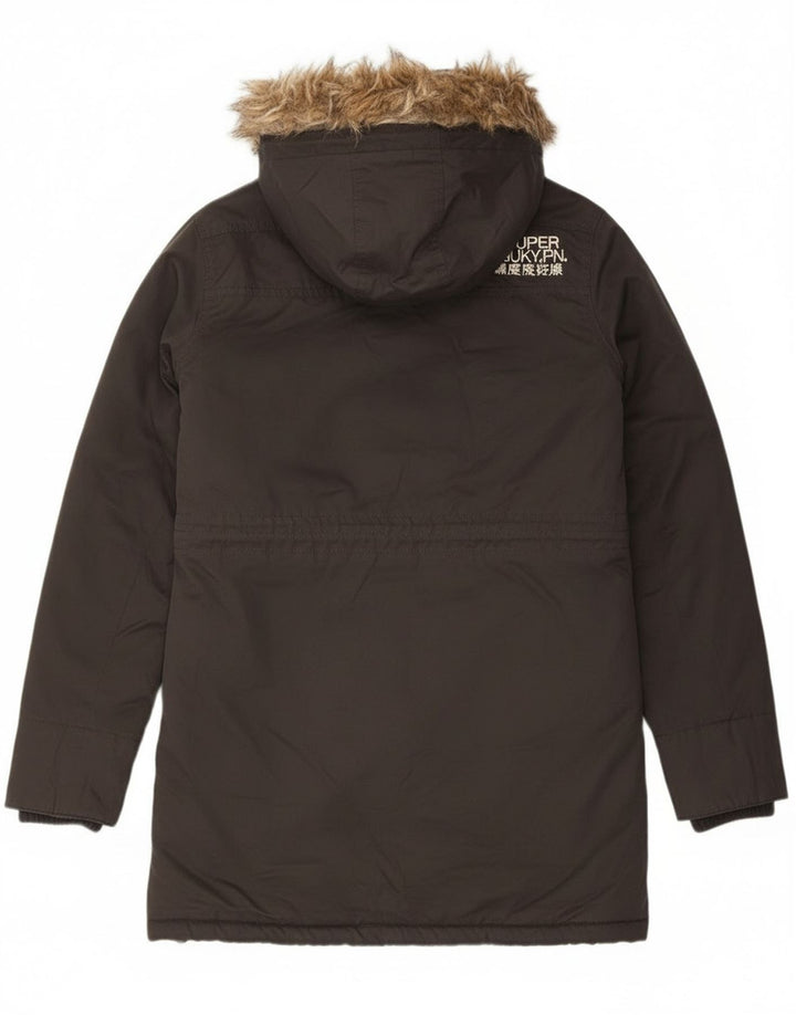 Ανδρικό μπουφάν Parka με κουκούλα Superdry UK 38 Medium Grey Polyester