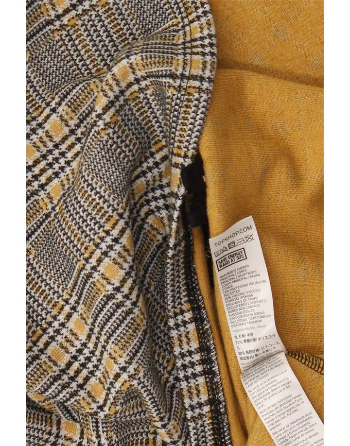 Topshop Γυναικεία Μίνι Φούστα UK 8 Small W28 Grey Plaid Polyester