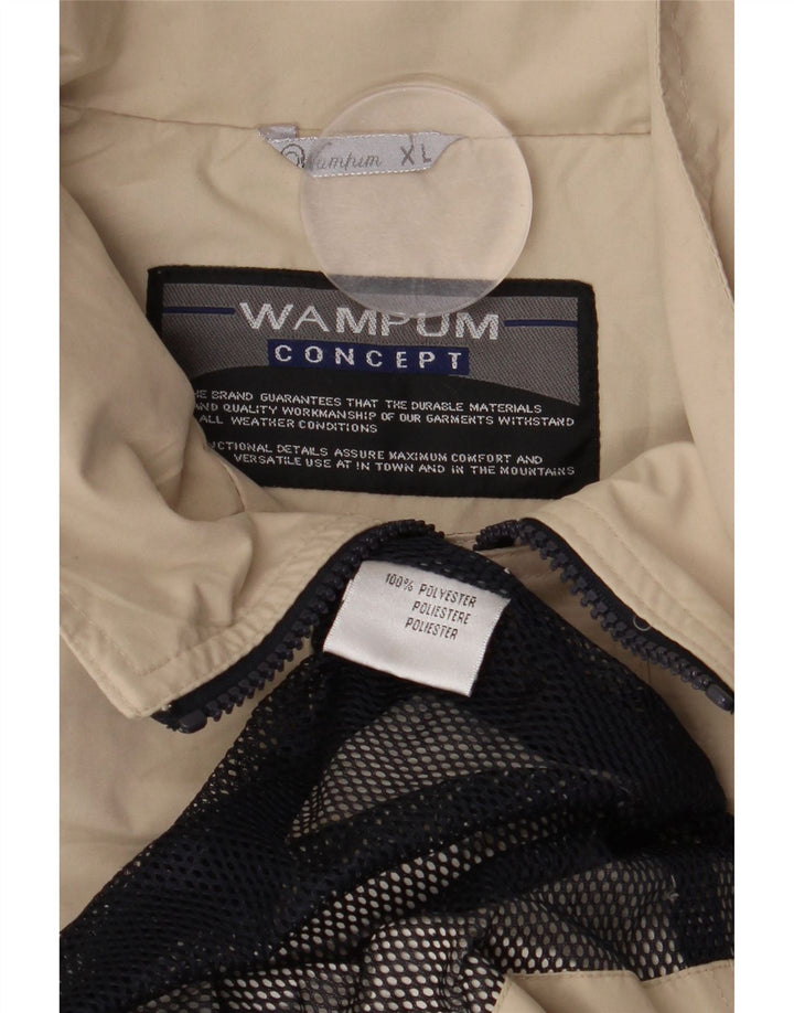 Ανδρικό μπουφάν βροχής με κουκούλα WAMPUM UK 42 XL Beige Polyester