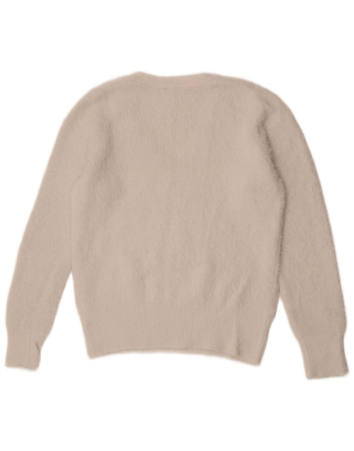 Marks & Spencer Γυναικείο πουλόβερ με V λαιμόκοψη UK 12 Medium Off White