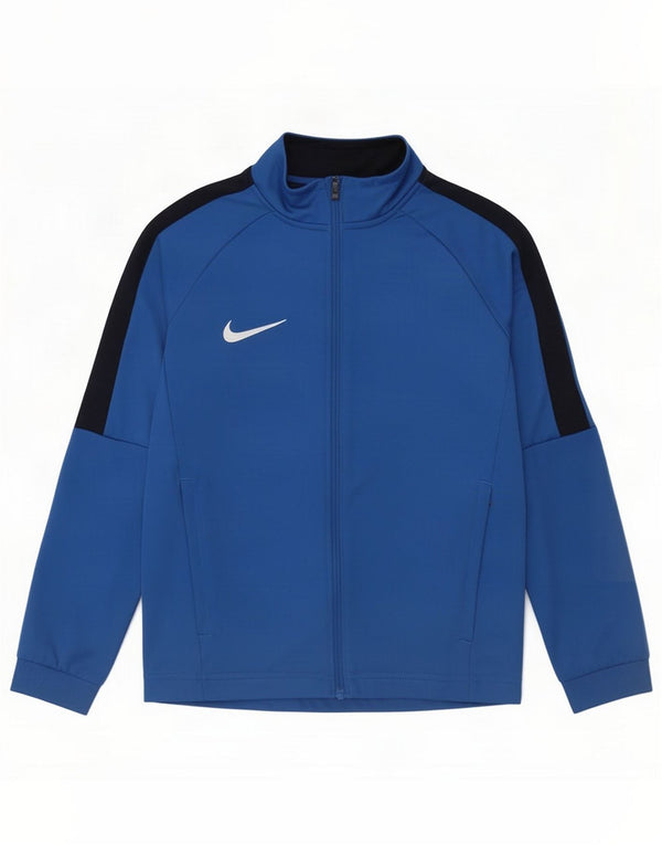 Nike Boys Dri Fit αθλητική φόρμα μπουφάν 8-9 ετών Small Blue Colorblock