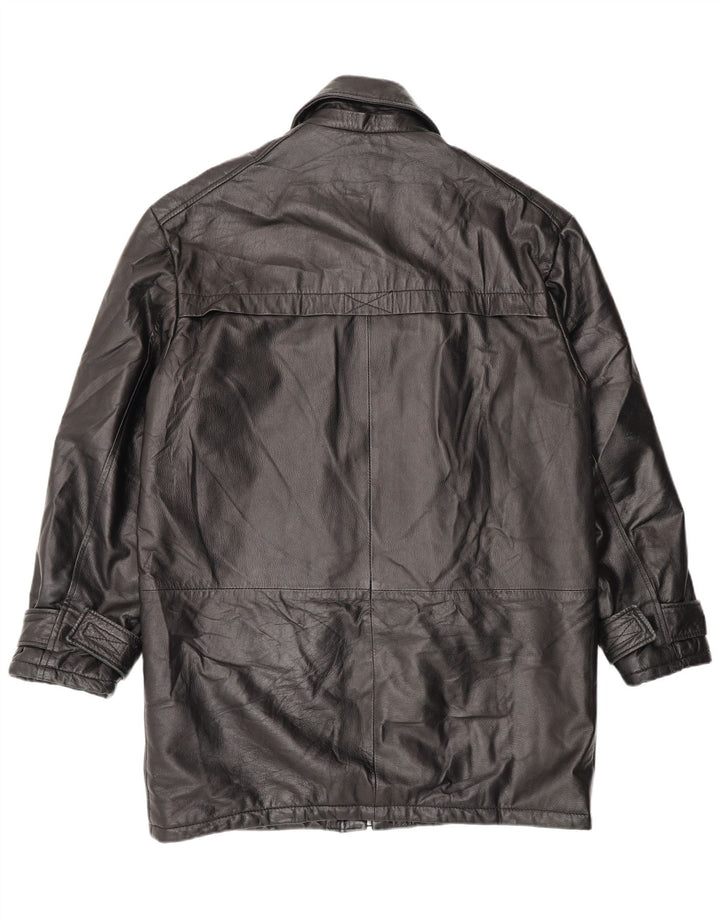 Vintage Ανδρικό Δερμάτινο Παλτό IT 48 Medium Black Leather