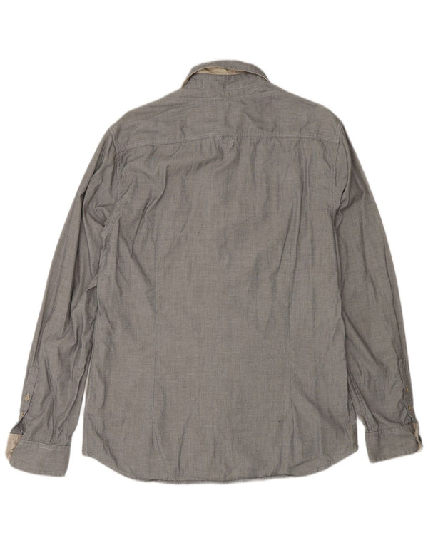 Ανδρικό πουκάμισο Guess Regular Fit UK 40 Large Grey Check Cotton