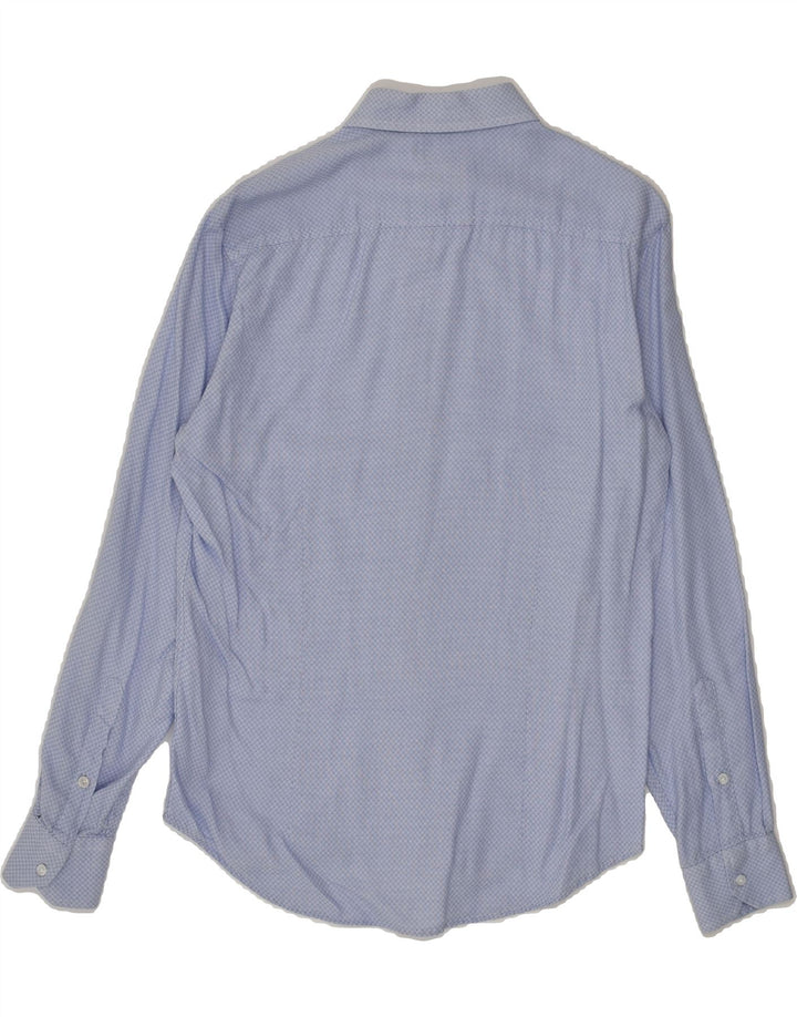 DACK'S Mens Slim Fit Shirt Small Blue Geometric | Vintage Dack's | Thrift | Second-Hand Dack's | Used Clothing | Messina Hembry 