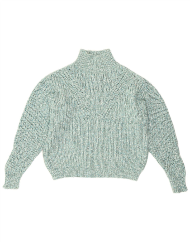 Marks & Spencer Γυναικείο πουλόβερ με λαιμό χελώνα UK 10 Small Turquoise