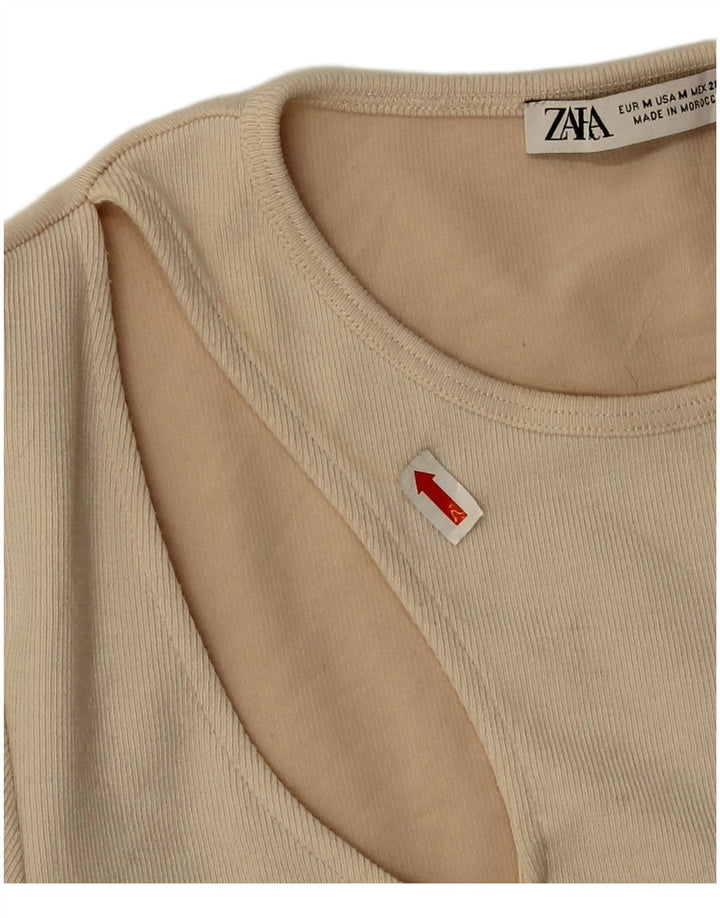 Zara γυναικείο μακρυμάνικο κορμάκι UK 12 Medium Beige