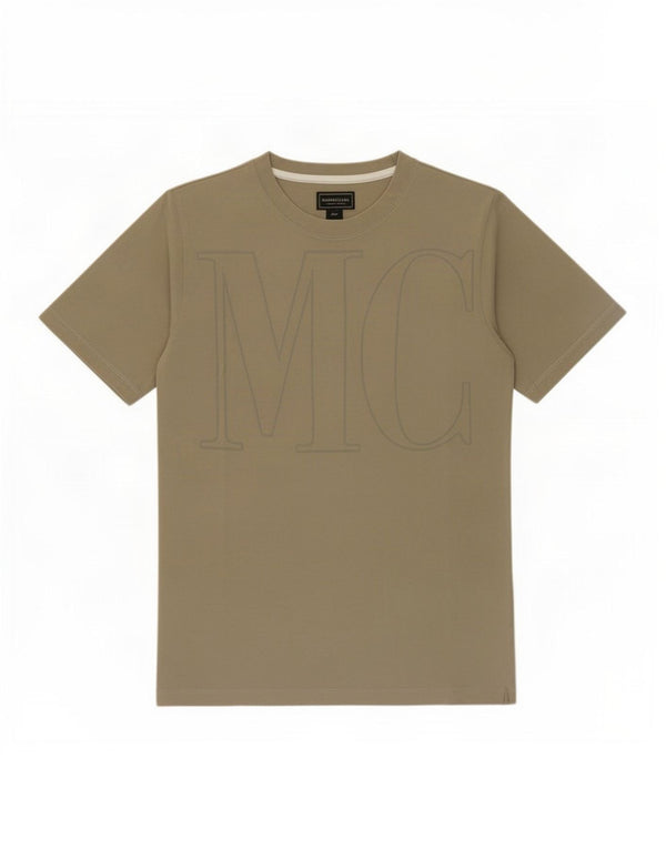 Marlboro Classics Mens Graphic T-Shirt Top Small Khaki Cotton