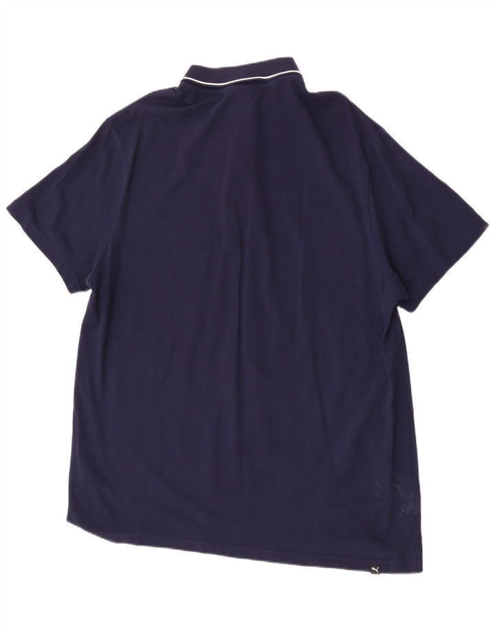 Ανδρικό πουκάμισο πόλο Puma 2XL Navy Blue βαμβακερό