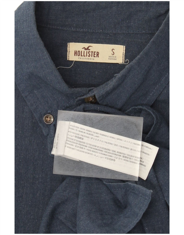 Ανδρικό πουκάμισο HOLLISTER Small Navy Blue Βαμβακερό