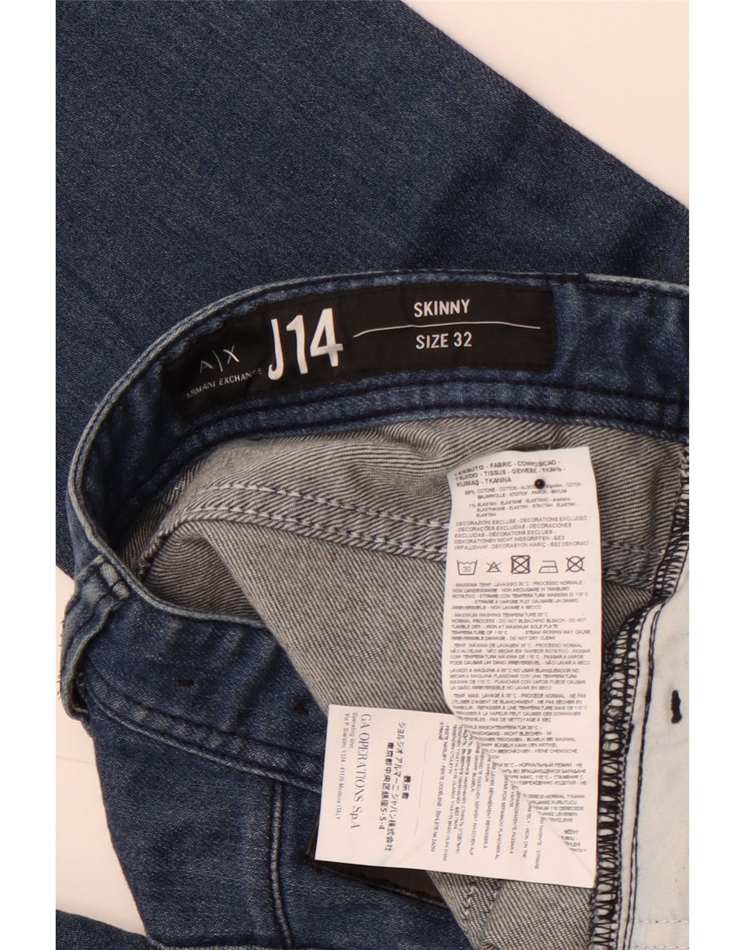 ARMANI EXCHANGE Γυναικείο J14 Skinny Jeans W32 L31 Μπλε βαμβακερό