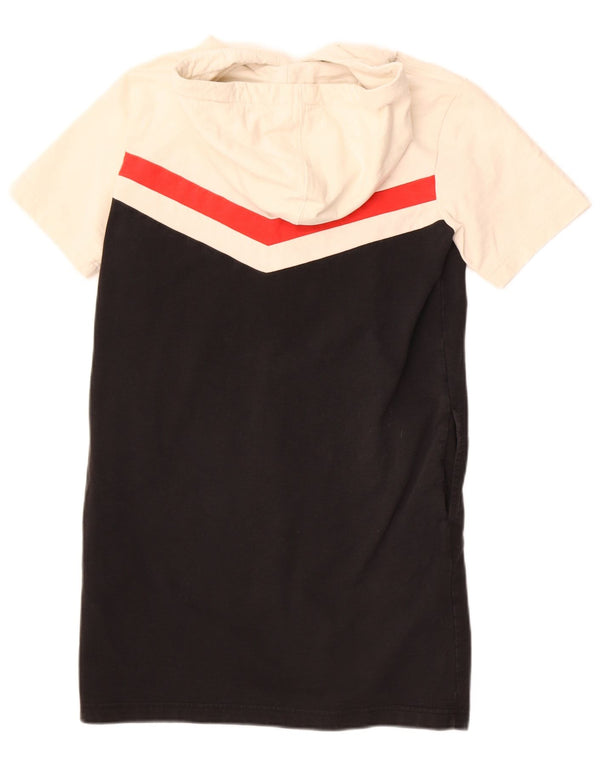 Calvin Klein Jeans Γυναικείο T-Shirt Φόρεμα UK 4 XS Μαύρο Colourblock