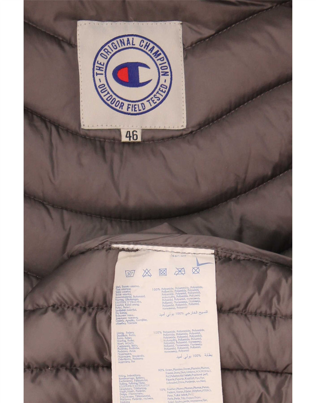Champion γυναικείο παλτό με κουκούλα IT 46 Large Grey Polyamide