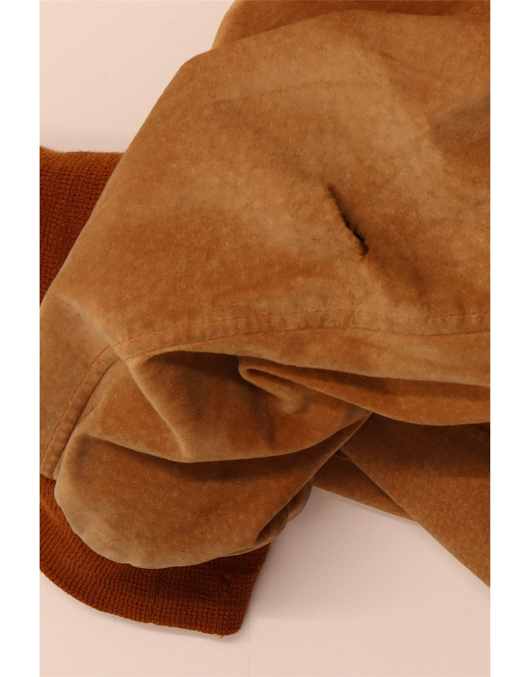 VINTAGE Ανδρικό Suede Bomber Jacket UK 42 XL Καφέ Δερμάτινο