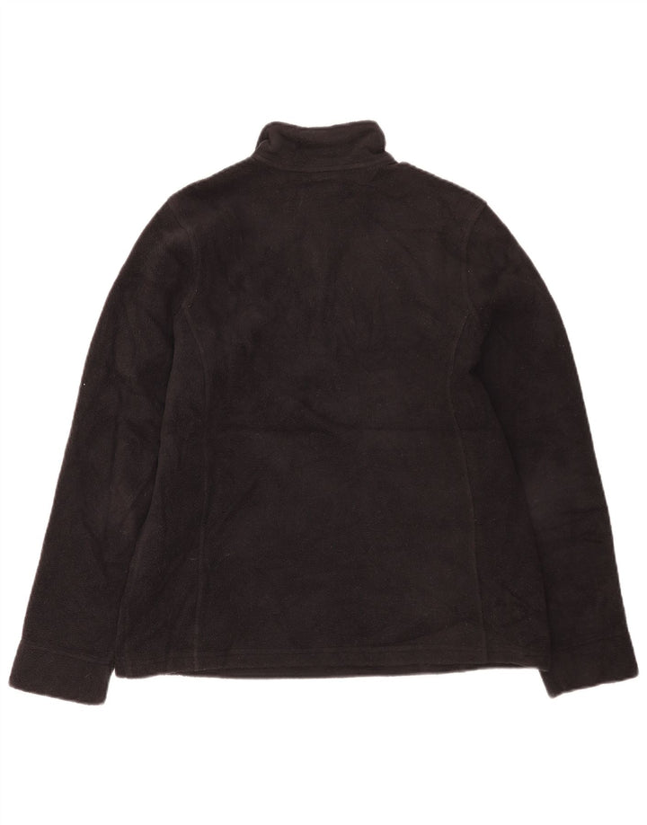 Γυναικείο φερμουάρ L.L.Bean Fleece Jumper UK 10 Small Black Polyester